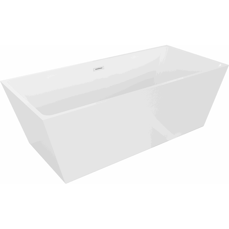 Baignoire Mexen Lita autoportante 170 x 75 cm, blanche, trop-plein blanc - 52121707500-20