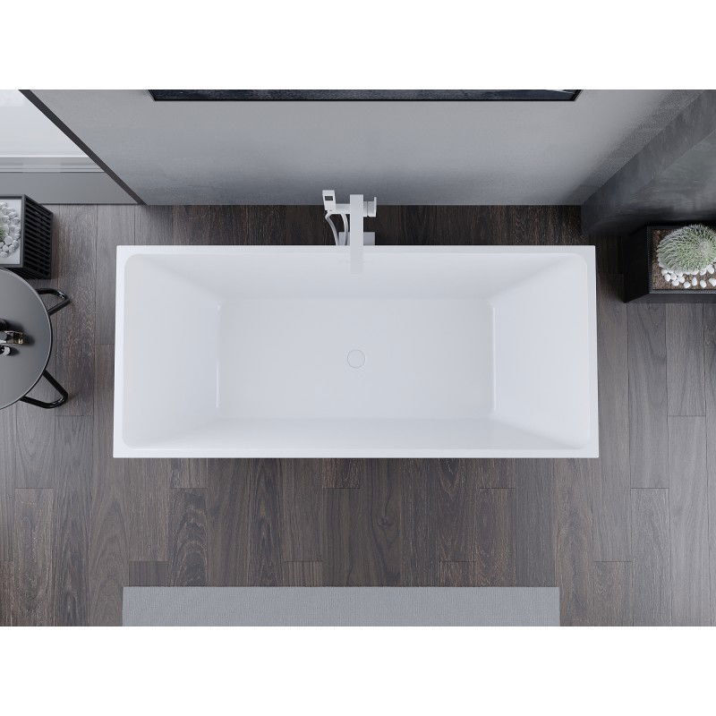 Mexen Lita baignoire autoportante 170 x 75 cm, blanc, trop-plein blanc - 52121707500-20