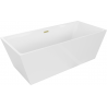 Baignoire Mexen Lita autoportante 170 x 75 cm, blanche, évacuation en acier brossé - 52121707500-55