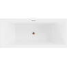 Baignoire autoportante Mexen Lita 170 x 75 cm, blanche, bec doré rose - 52121707500-60