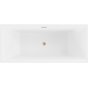 Baignoire indépendante Mexen Lita 170 x 75 cm, blanche, siphon en laiton brossé - 52121707500-65