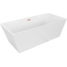 Baignoire indépendante Mexen Lita 170 x 75 cm, blanche, siphon en laiton brossé - 52121707500-65