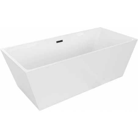 Baignoire Mexen Lita autoportante 170 x 75 cm, blanche, drainage noir - 52121707500-70