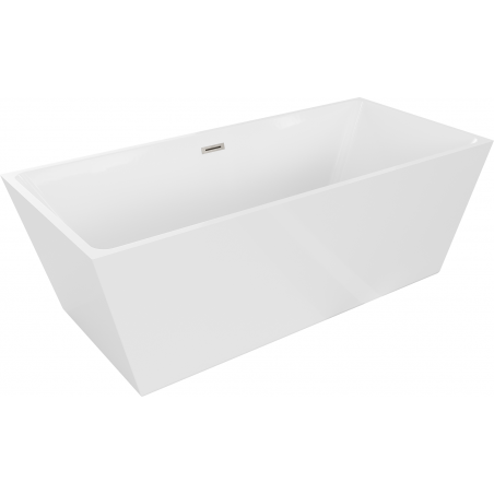 Baignoire Mexen Lita autoportante 170 x 75 cm, blanche, évacuation en nickel brossé - 52121707500-97