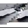 Mexen Lita baignoire autoportante 170 x 75 cm, blanche/noire, évacuation chromée - 52121707575-01