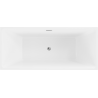 Mexen Lita baignoire autoportante 170 x 75 cm, blanche/noire, évacuation chromée - 52121707575-01