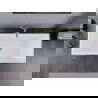 Bain autoportant Mexen Lita 170 x 75 cm, blanc/noir, évacuation dorée - 52121707575-50