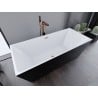 Mexen Lita baignoire autoportante 170 x 75 cm, blanche/noire, trop-plein or rose - 52121707575-60