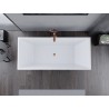 Mexen Lita baignoire autoportante 170 x 75 cm, blanche/noire, trop-plein or rose - 52121707575-60