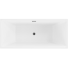 Baignoire autoportante Mexen Lita 170 x 75 cm, blanche/noire, trop-plein noir - 52121707575-70