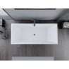 Baignoire Mexen Lita autoportante 170 x 75 cm, blanc/noir, trop-plein gris foncé brossé - 52121707575-66