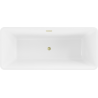 Mexen Tonia baignoire autonome 170 x 75 cm, blanche, trop-plein en or brossé - 52171707500-55