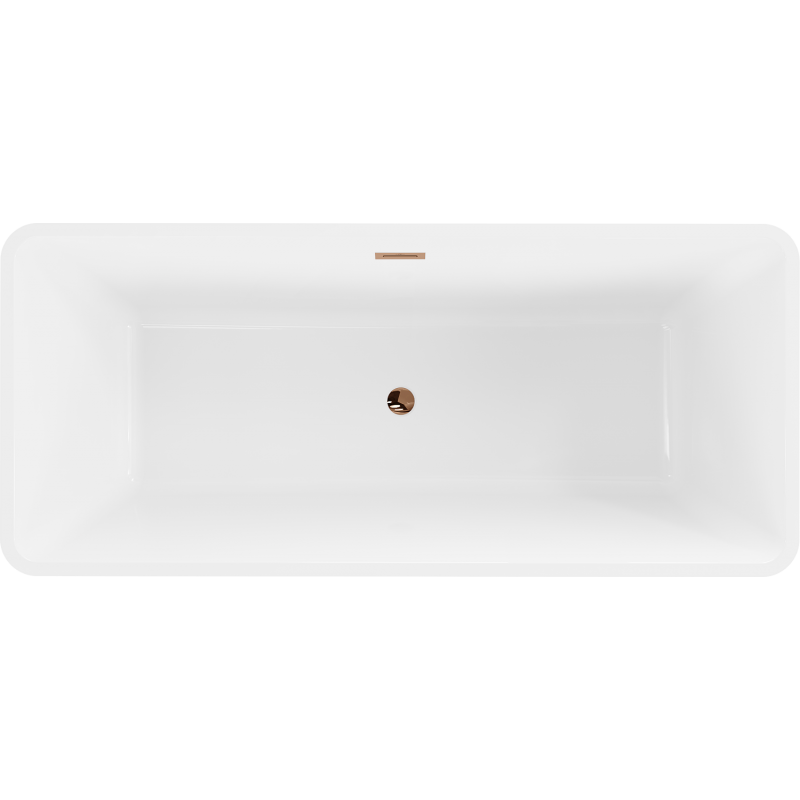 Mexen Tonia baignoire autoportante 170 x 75 cm, blanche, trop-plein or rose - 52171707500-60