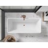 Baignoire Mexen Tonia autoportante 170 x 75 cm, blanche, trop-plein en or rose - 52171707500-60