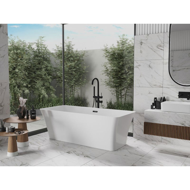 Mexen Tonia baignoire autoportante 170 x 75 cm, blanche, trop-plein noir - 52171707500-70