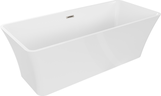 Mexen Tonia baignoire autoportante 170 x 75 cm, blanche, trop-plein nickel brossé - 52171707500-97