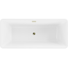 Baignoire Mexen Tonia autoportante 170 x 75 cm, blanc/noir, trop-plein doré - 52171707575-50