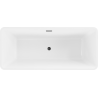 Baignoire Mexen Tonia autoportante 170 x 75 cm, blanche/noire, trop-plein noir - 52171707575-70