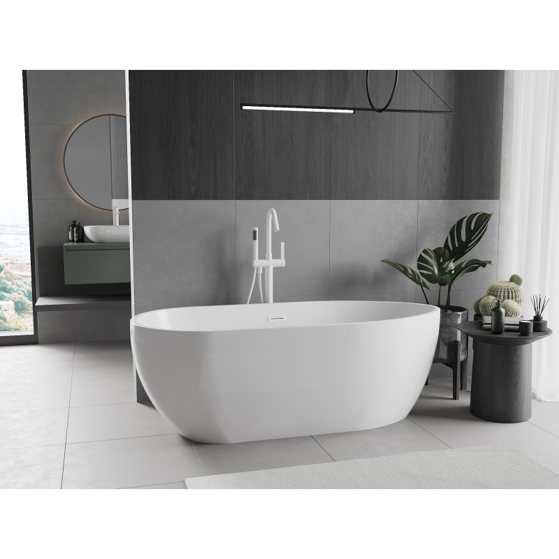 Mexen Eos baignoire autoportante 150 x 75 cm, blanche, trop-plein blanc - 52471507500-20