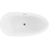 Baignoire autoportante Mexen Eos 170 x 75 cm, blanche, trop-plein doré - 52471707500-50