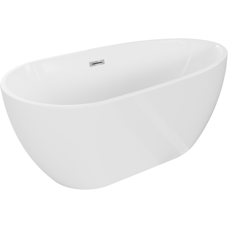 Baignoire Mexen Eos autoportante 170 x 75 cm, blanche, bonde chromée - 52471707500-01