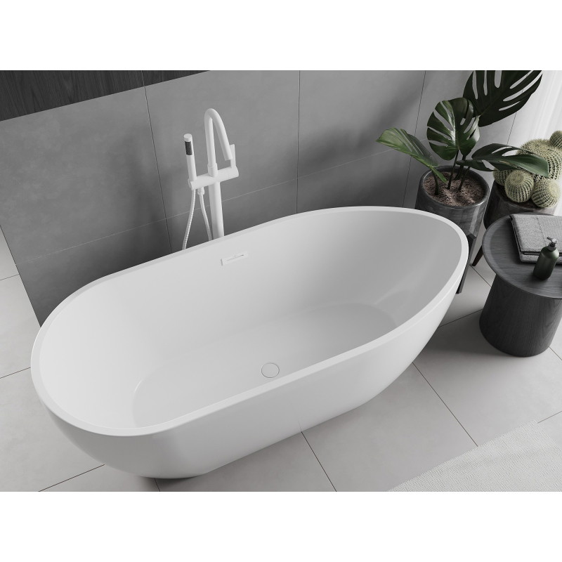 Mexen Eos baignoire autoportante 150 x 75 cm, blanche, trop-plein blanc - 52471507500-20