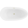 Mexen Eos baignoire autoportante 150 x 75 cm, blanche, bonde en or brossé - 52471507500-55