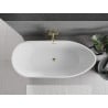 Baignoire autoportante Mexen Eos 170 x 75 cm, blanche, trop-plein doré - 52471707500-50