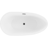 Baignoire Mexen Eos autoportante 170 x 75 cm, blanche, évacuation noire - 52471707500-70