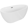 Mexen Eos baignoire autoportante 170 x 75 cm, blanche, trop-plein gris foncé brossé - 52471707500-66