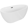 Baignoire Mexen Eos autoportante 170 x 75 cm, blanche, évacuation noire - 52471707500-70