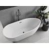 Mexen Eos baignoire autoportante 170 x 75 cm, blanche, trop-plein gris foncé brossé - 52471707500-66