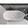 Mexen Eos baignoire autoportante 170 x 75 cm, blanche, trop-plein en cuivre brossé - 52471707500-65