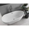 Mexen Eos baignoire autoportante 170 x 75 cm, blanche, trop-plein en gun metal - 52471707500-95