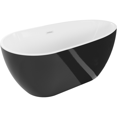 Mexen Eos baignoire autoportante 170 x 75 cm, blanc/noir, trop-plein blanc - 52471707575-20