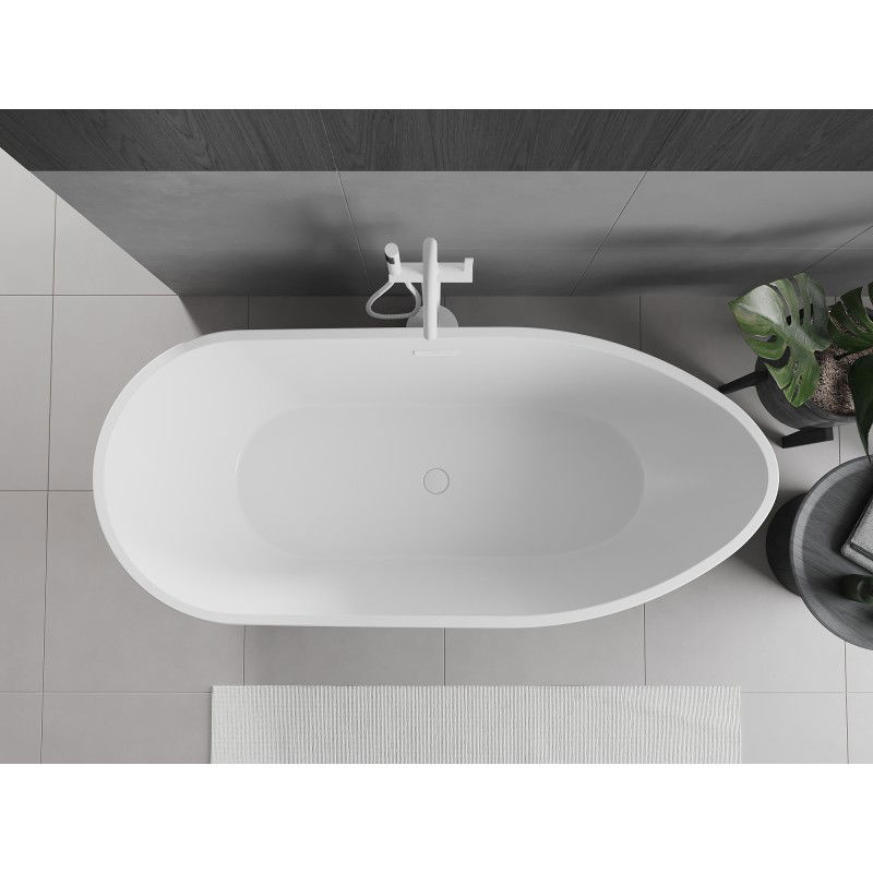 Mexen Eos baignoire autoportante 150 x 75 cm, blanche/noire, trop-plein blanc - 52471507575-20