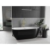 Mexen Eos baignoire autoportante 150 x 75 cm, blanc/noir, trop-plein doré - 52471507575-50