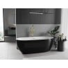 Baignoire Mexen Eos indépendante 170 x 75 cm, blanche/noire, évacuation en or brossé - 52471707575-55