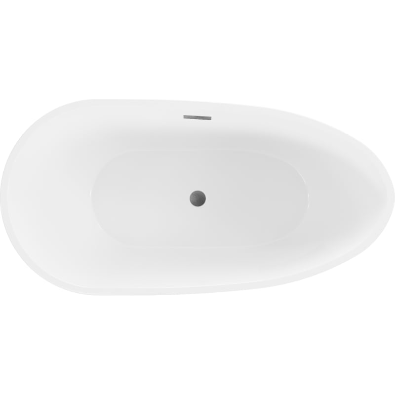 Mexen Eos baignoire autoportante 170 x 75 cm, blanche/noire, trop-plein gris canon brossé - 52471707575-66