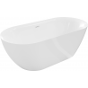 Baignoire Mexen Roxy autoportante 170 x 80 cm, blanche, trop-plein blanc - 51201708000-20