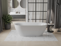 Baignoire Mexen Roxy autoportante 170 x 80 cm, blanche, trop-plein blanc - 51201708000-20