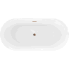 Mexen Roxy baignoire autoportante 170 x 80 cm, blanche, évacuation en or rose - 51201708000-60