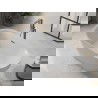 Baignoire Mexen Roxy autonome 170 x 80 cm, blanche, évacuation gun gray brossé - 51201708000-66