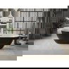 Baignoire Mexen Roxy autoportante 170 x 80 cm, blanche/noire, trop-plein en chrome - 51201708075-01
