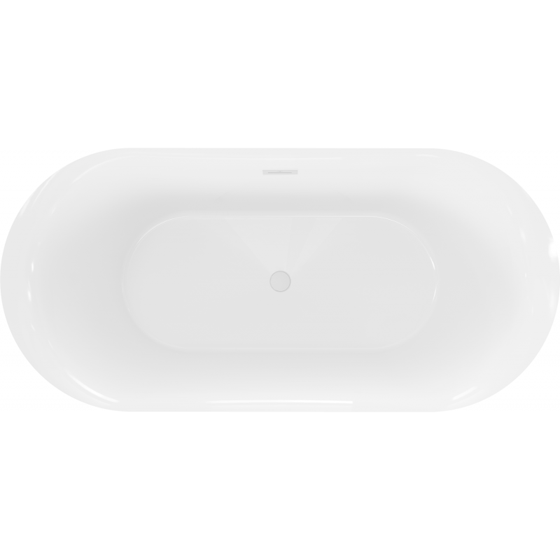 Mexen Roxy baignoire autoportante 170 x 80 cm, blanc/noir, trop-plein blanc - 51201708075-20