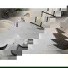 Baignoire Mexen Roxy autoportante 170 x 80 cm, blanche/noire, évacuation dorée - 51201708075-50
