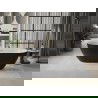Baignoire Mexen Roxy autoportante 170 x 80 cm, blanche/noire, évacuation en or brossé - 51201708075-55