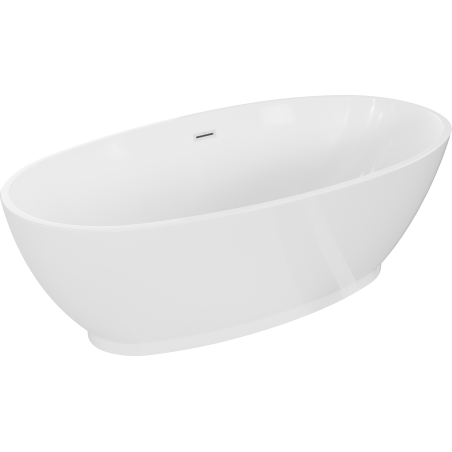 Mexen Bilbao baignoire indépendante 180 x 90 cm, blanche, débordement blanc - 51311809000-20