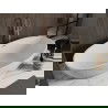 Baignoire Mexen Bilbao autoportante 180 x 90 cm, blanche, évacuation en cuivre brossé - 51311809000-65