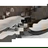 Baignoire Mexen Bilbao autoportante 180 x 90 cm, blanche/noire, trop-plein blanc - 51311809075-20